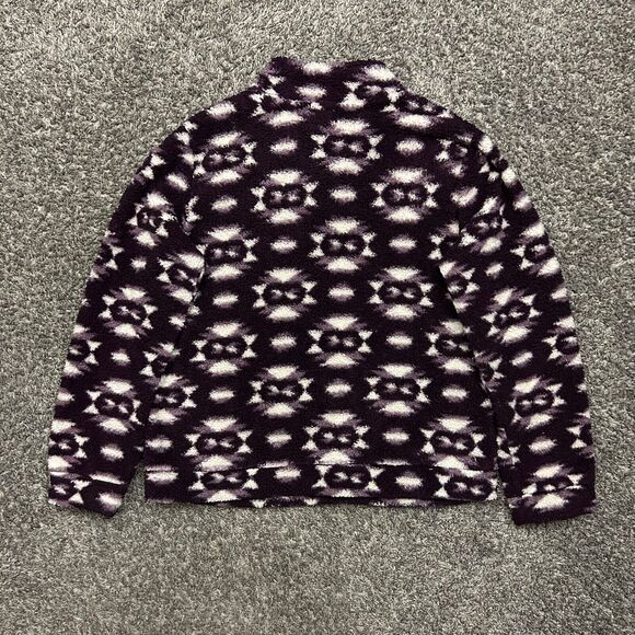 Vintage Fleece Jacket 1/4 Zip Pullover Soft Lightweight y2k Purple Medium - Picture 8 of 8